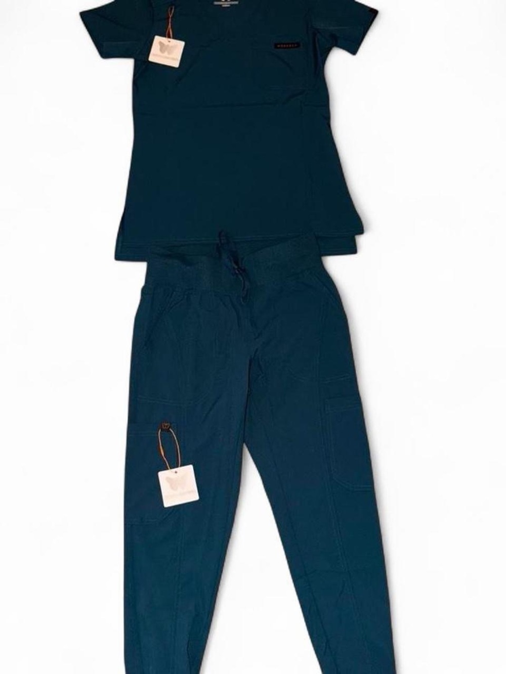 Monarch Uniforms Teal Scrub Top & Jogger Set